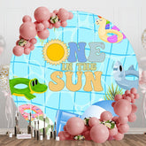 Aperturee - Aperturee Groovy One In The Sun Round Pool Party Backdrop